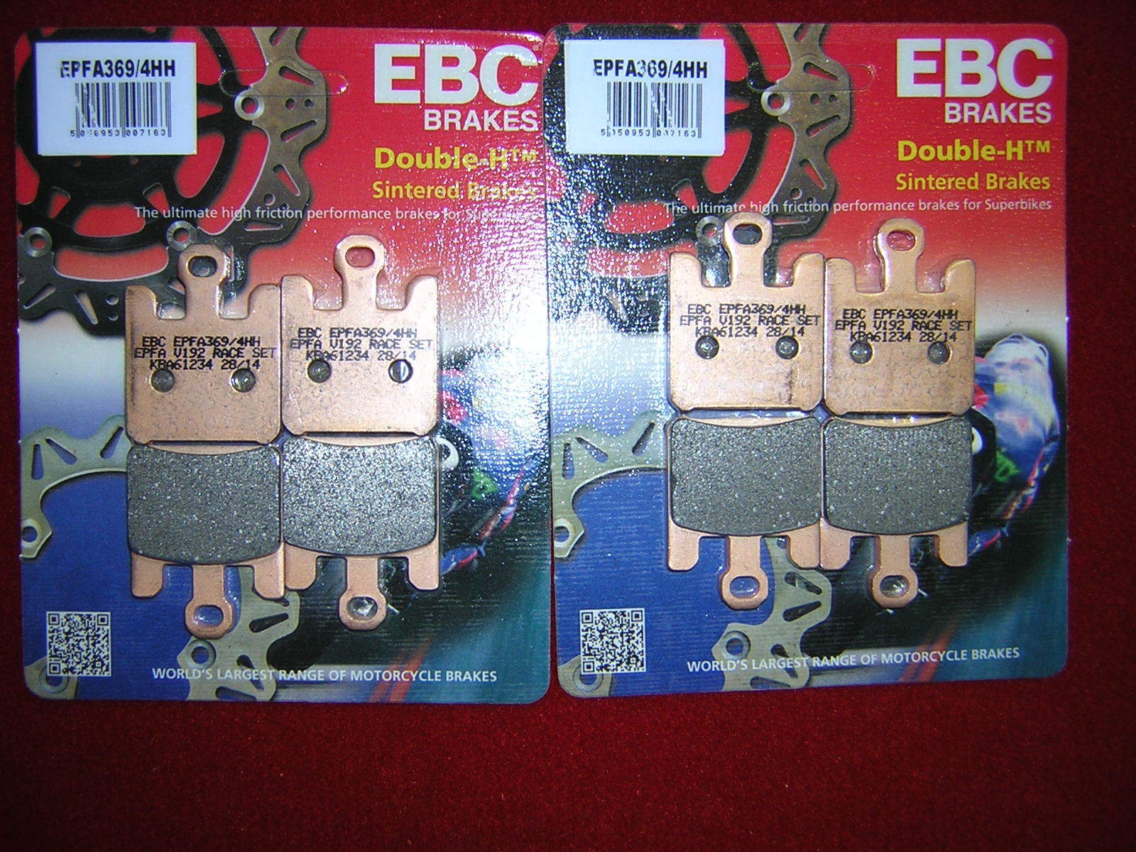 EBC Brakes EPFA Sintered Fast Street and Trackday Pads Front - EPFA369/4HH EBC Brakes EPFA Sintered Fast Street and Trackday Pads Front - EPFA369/4HH